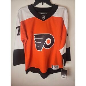 NHL Philadelphia Flyers Carter Hart 79 Youth Jersey Orange L/XL NWT